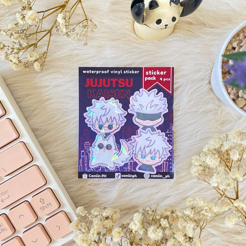 Gojo Satoru Jujutsu Kaisen Waterproof Vinyl Sticker 4pcs | Shopee ...