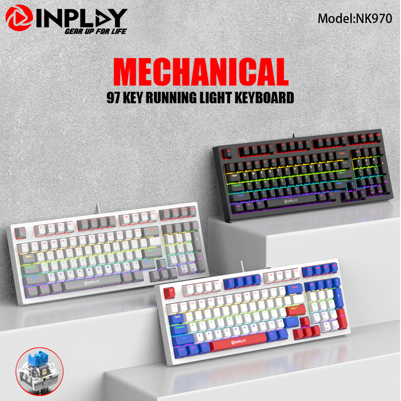 Inplay NK970 97 Key Mechanical Keyboard Red Switch Running RGB Light ...