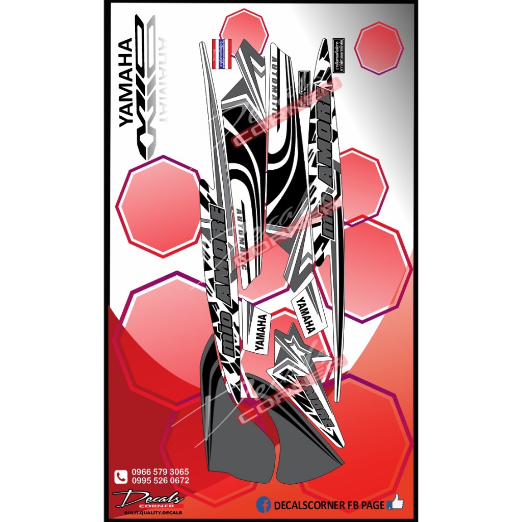 Yamaha Mio Ahmore & Sporty Sticker New Design | Shopee Philippines