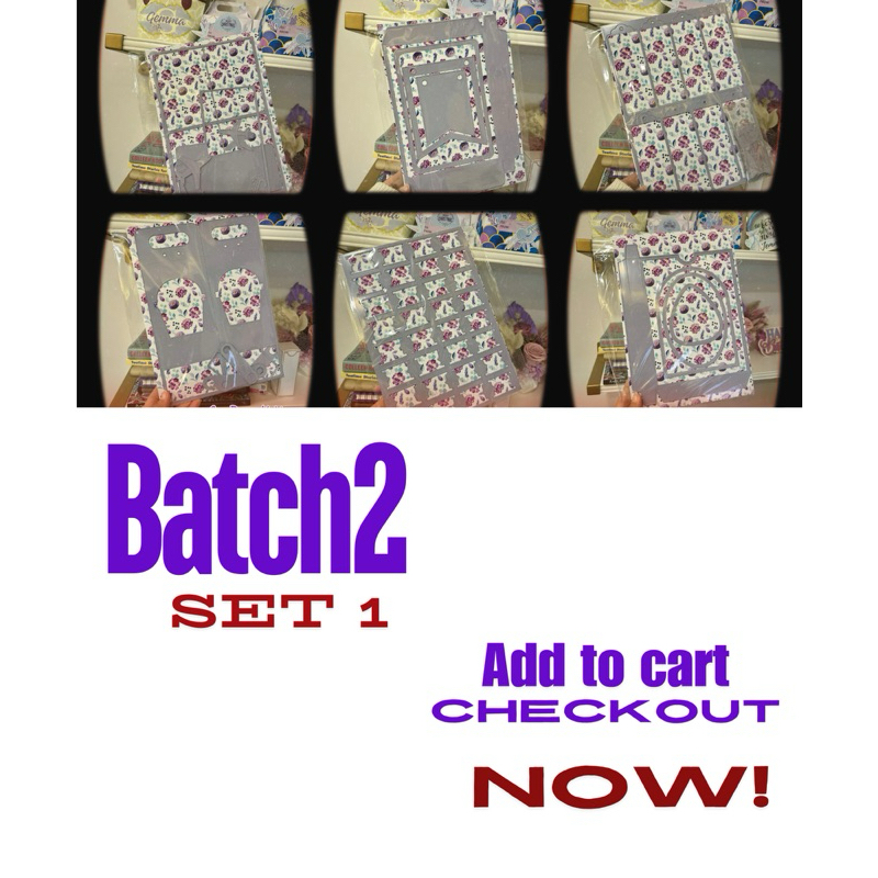 PF CRAFTS BATCH 2 DIES- CUP DOME HOLDER PLANNER BOX PASSPORT H.GIFT BAG ...