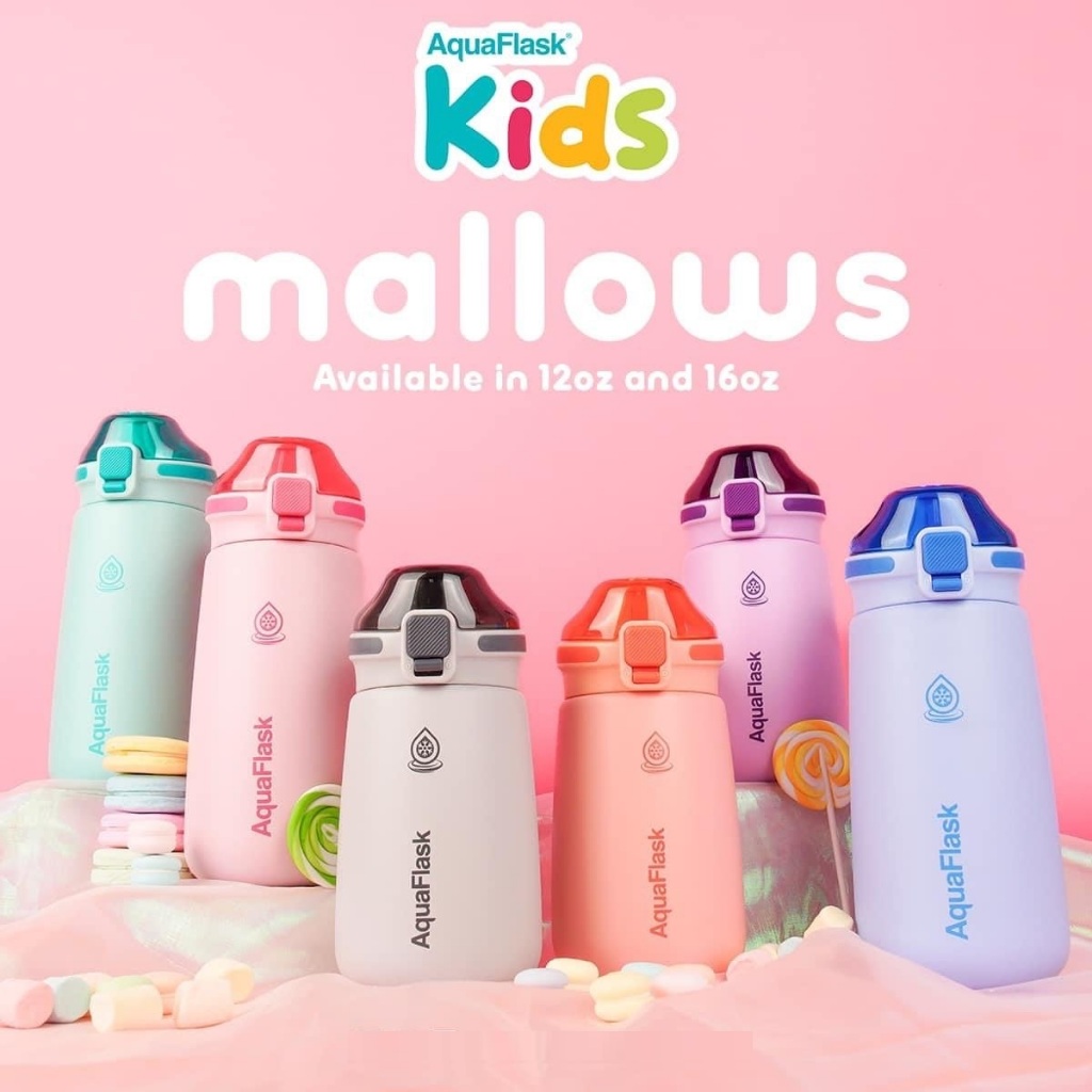 Aquaflask for Kids (12oz/16oz) Mallows Collection BPA Free Tumbler ...