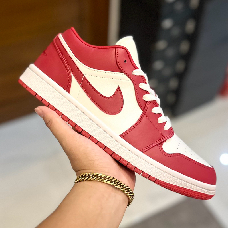 drewkicks J1 Low “Gym Red” 101% Top Grade with FREE Shoes Wipes & Anti ...