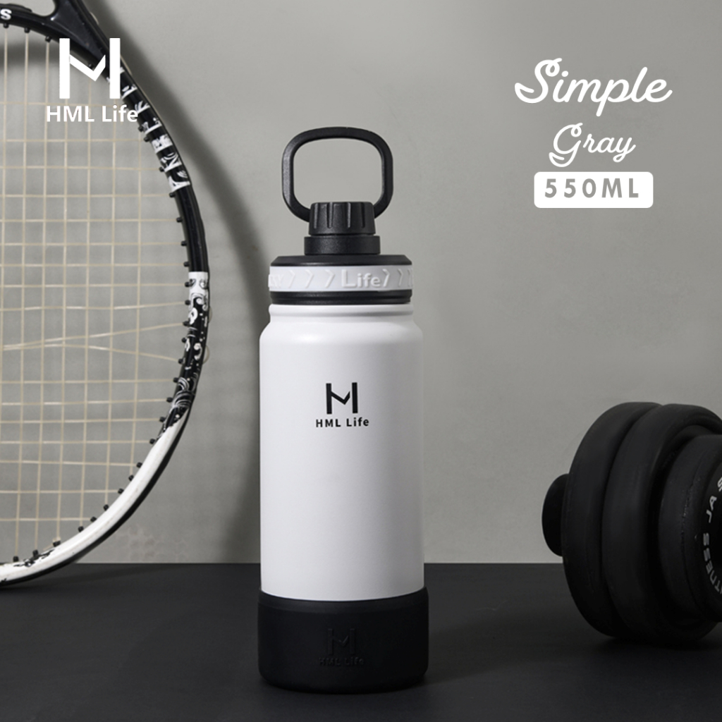 HML Life Series 550ml With Straw Water Bottle Vacuum Flask Wide Mouth ...