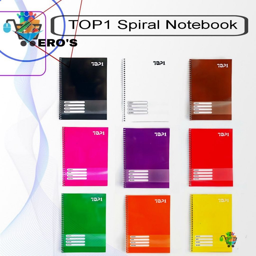 Affordable TOP 1 Color Coding Spiral Notebook - 80 leaves (10 pcs ...
