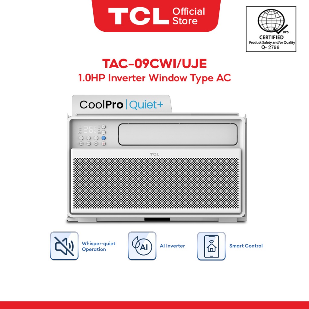 TCL 1.0 HP Inverter Aircon Window Type Smart Airconditioner TAC09CWI