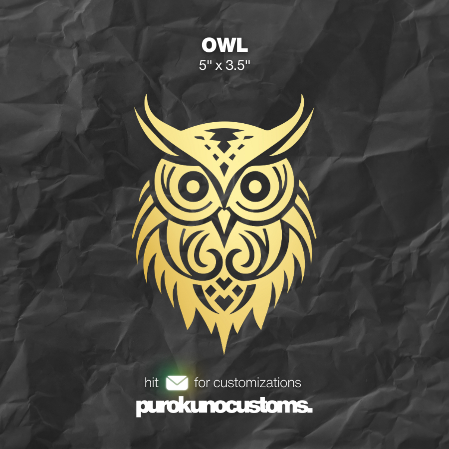OWL CAR & MOTORCYLE RANDOM VINYL DECAL STICKER SERIES -UNLEASH YOUR ...