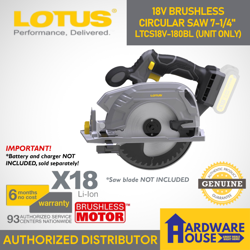 ORIGINAL LOTUS 18V Brushless Circular Saw 7-1/4