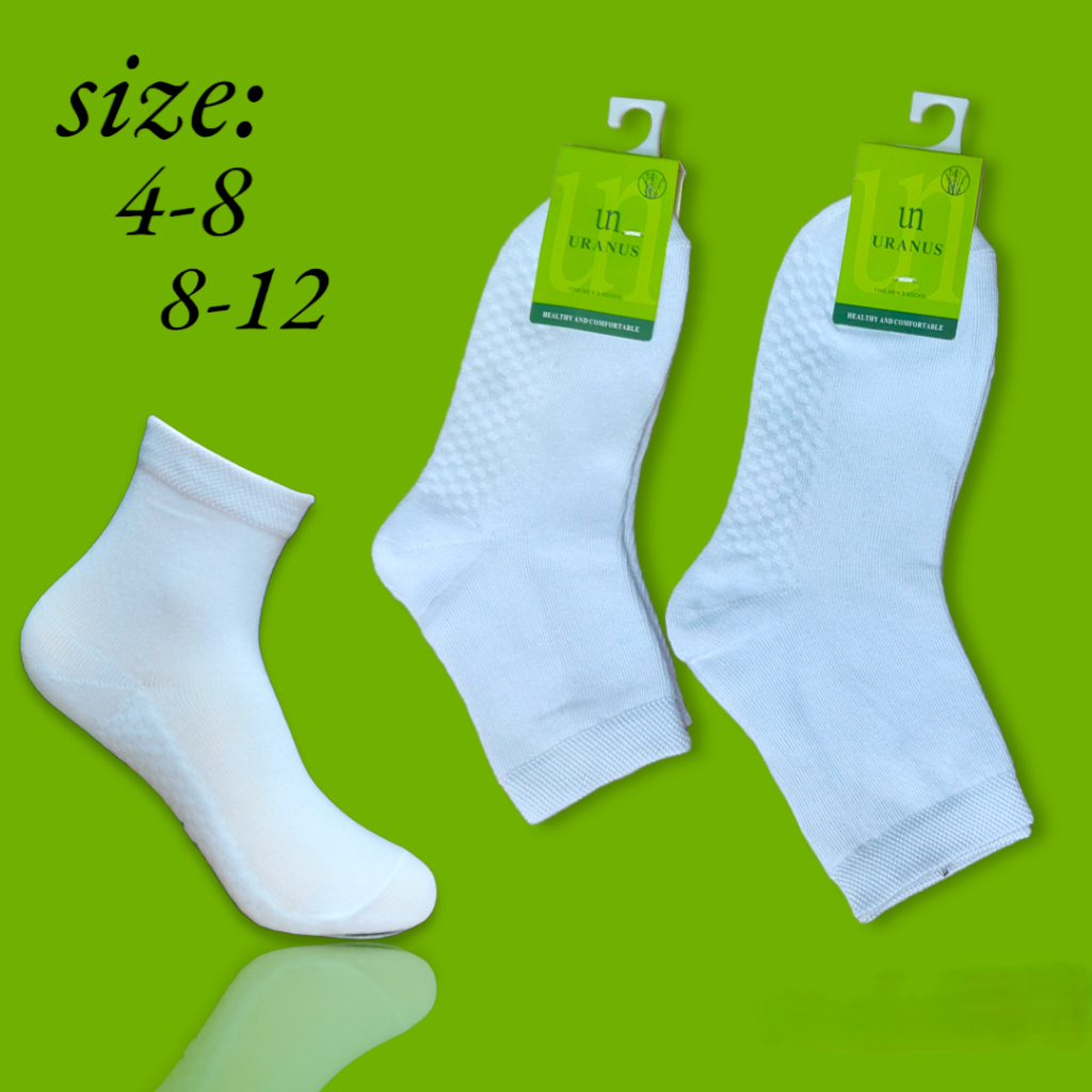 5 Pairs Kids Plain White School Socks Cotton Socks 4-12 yrs old ...