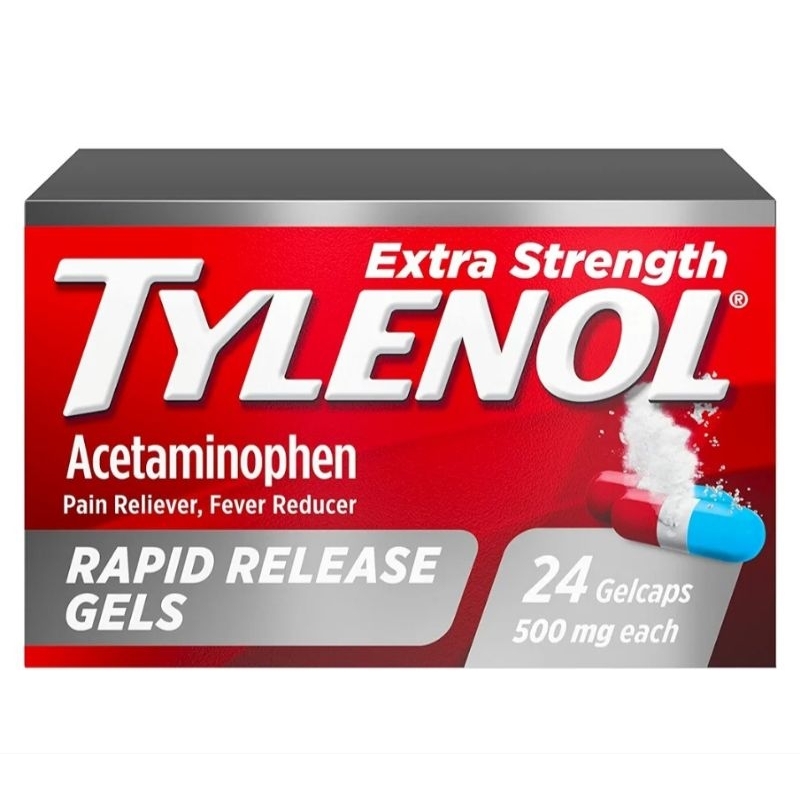 Authentic USA Tylenol Rapid Release Top Pain Reliever,Fever
