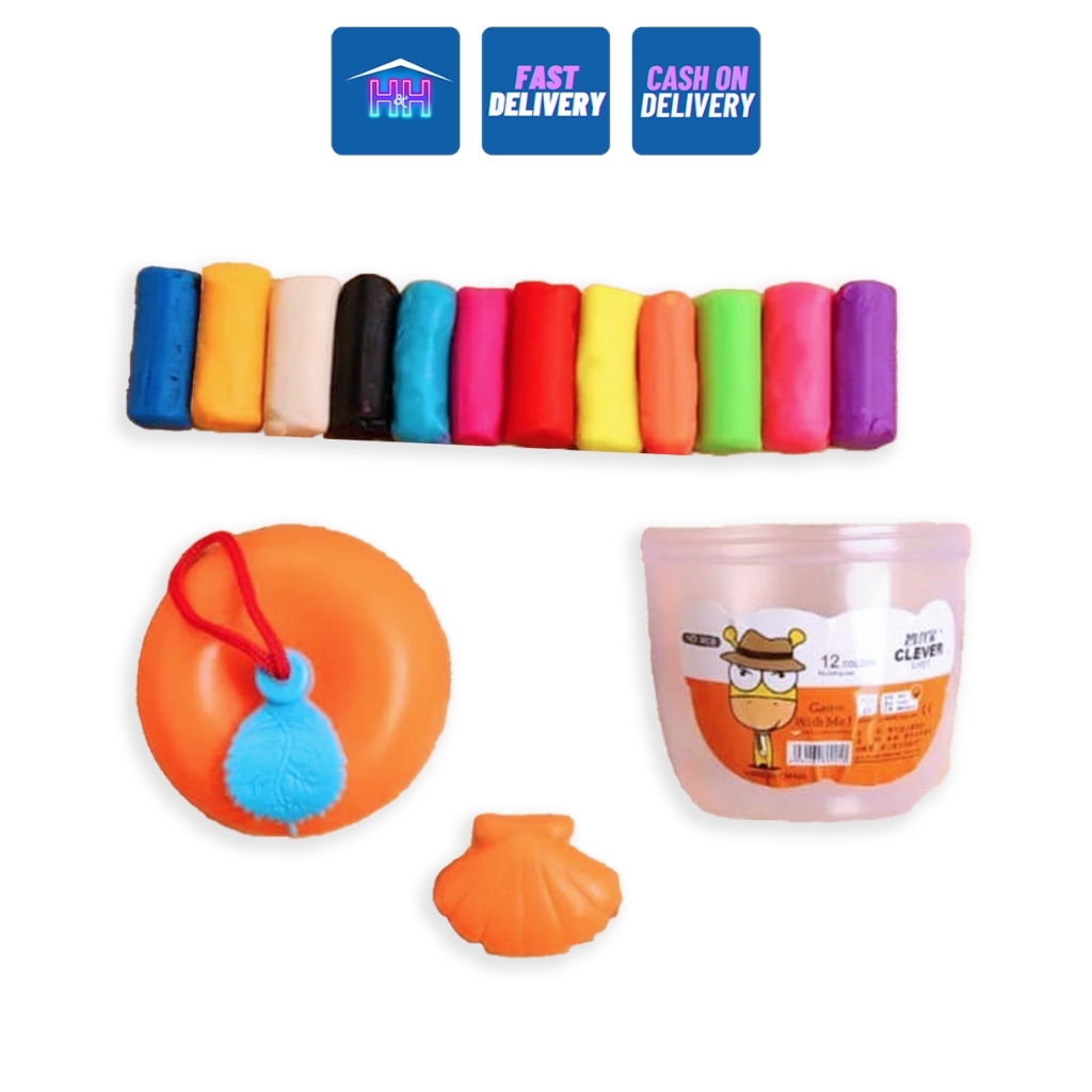 H&H Modeling Clay - 12-Color Reusable In A Barrel Gift Ideas for Boy ...