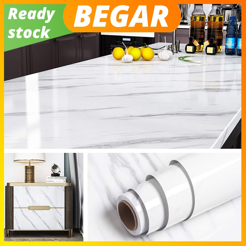 5M Marble Wallpaper Countertop Peel Stick Contact Paper Waterproof Oil ...