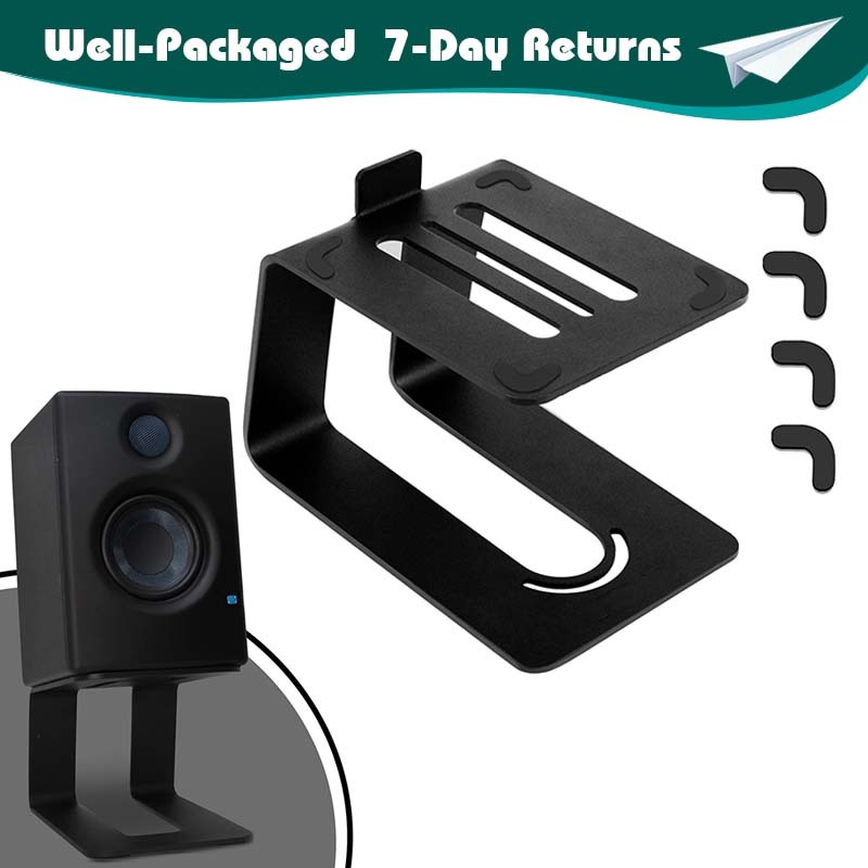 Metal Desktop Speaker Stands with Vibration Absorption Pads 3mm