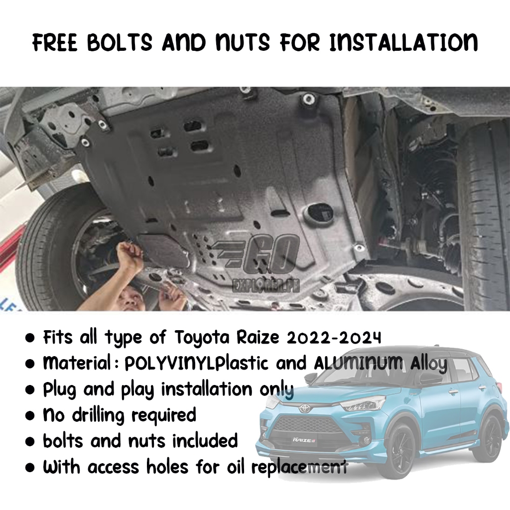 Toyota RAIZE Engine under cover / Engine GUARD for TOYOTA RAIZE 20222024/ Engine under cover