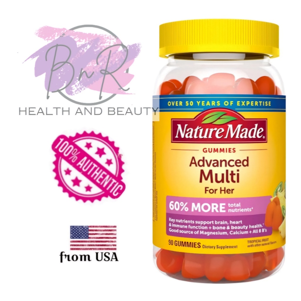 Nature Made Multivitamin For Her, Womens Multivitamin, 90 Gummies EXP