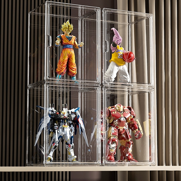 Acrylic Display Cabinet Toy Doll Action Figure Desktop Organizer ...