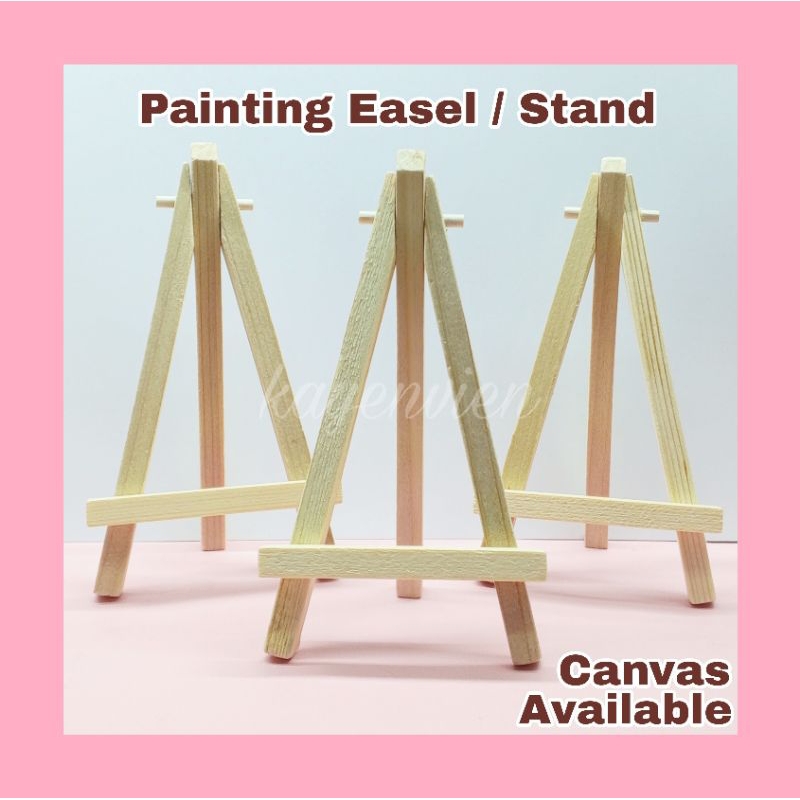 Mini Painting Easel | Wood | for Art Crafts Painting Stand Flatlay ...