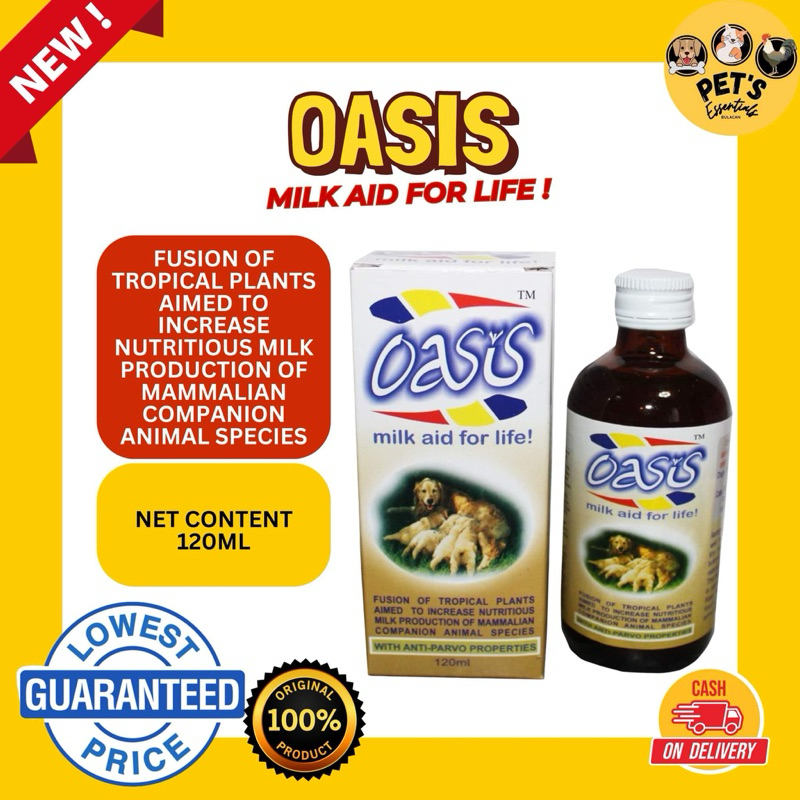 Oasis Milk Aid Dog Vitamins with Anti Parvo Properties 120mL