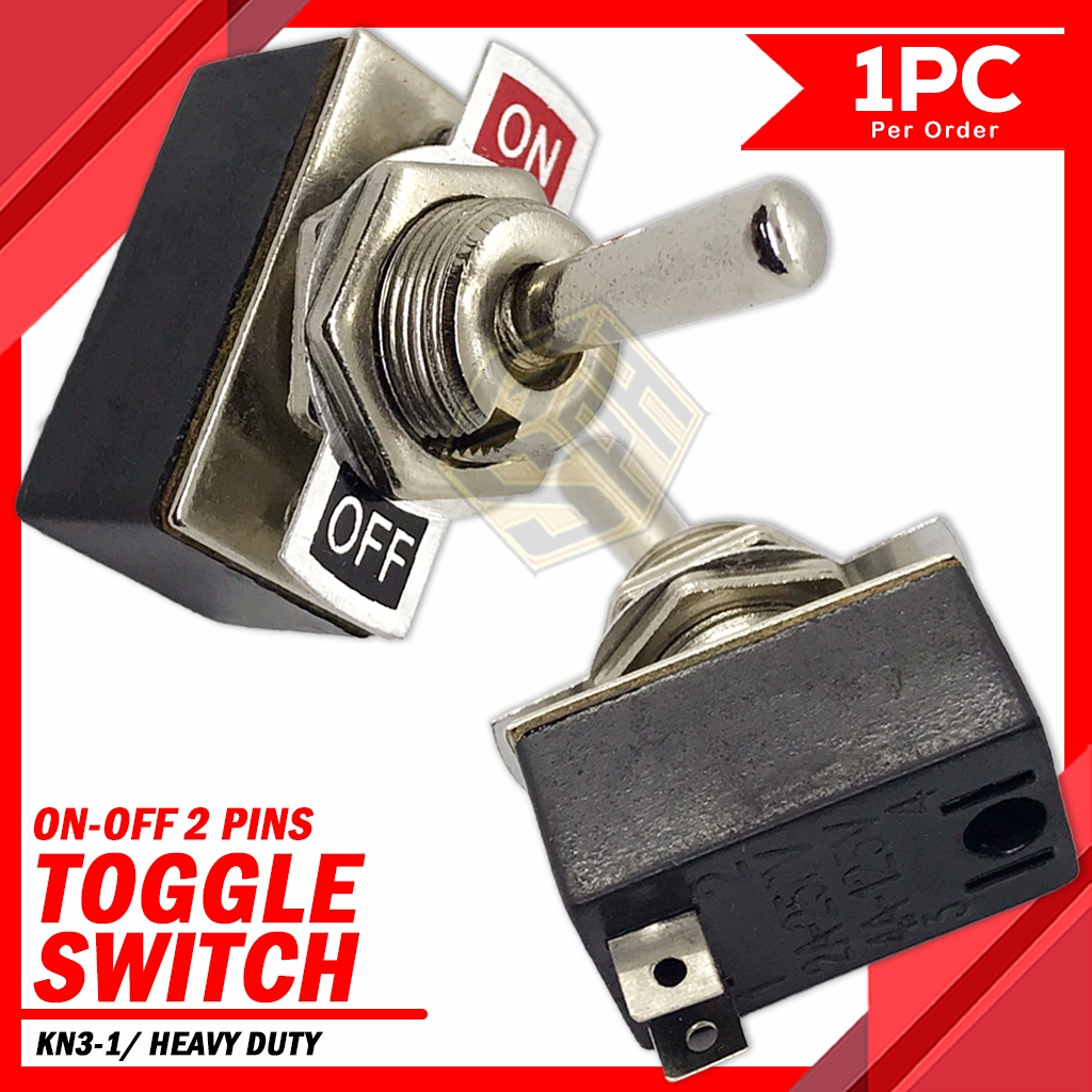 Toggle Switch 2 Pins ON-OFF Heavy Duty | Shopee Philippines