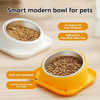 Pet Dog Cat Ant Proof Food Bowl Stainless Steel Bowl Detachable Ant ...