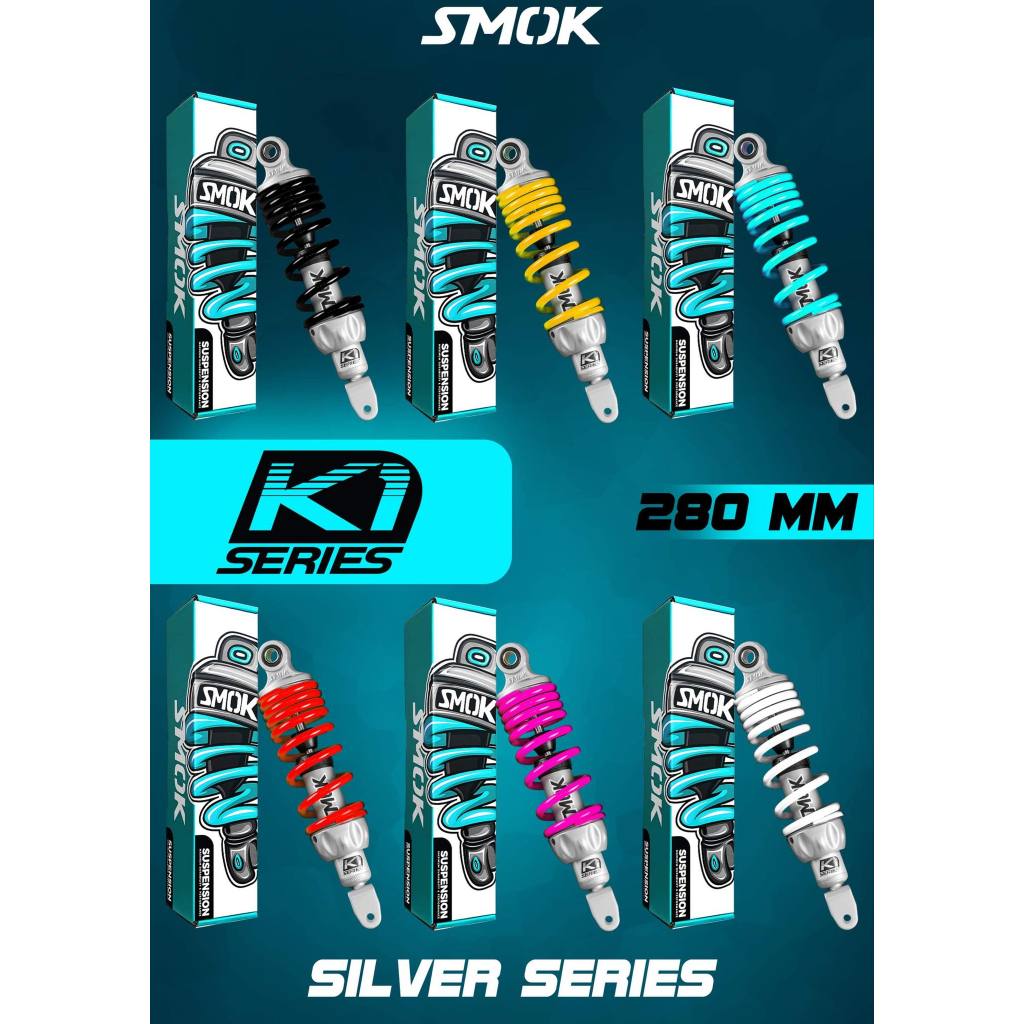 SMOK 280MM K1 SERIES REAR SHOCK FOR MIO I 125 / CLICK / BEAT FI / GENIO ...