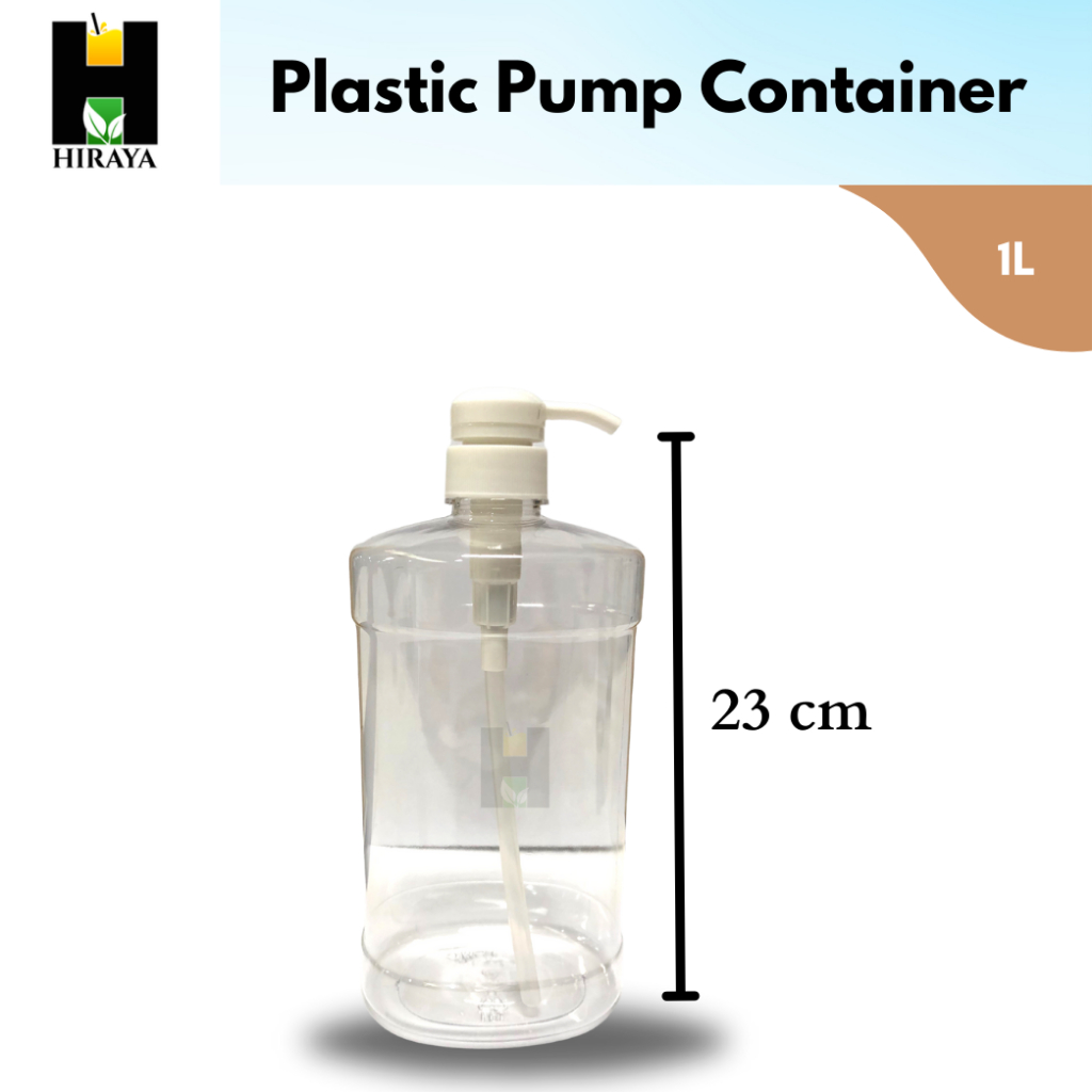 Syrup Plastic Container Round1L w/ Pump / pump dispenser / press pump ...