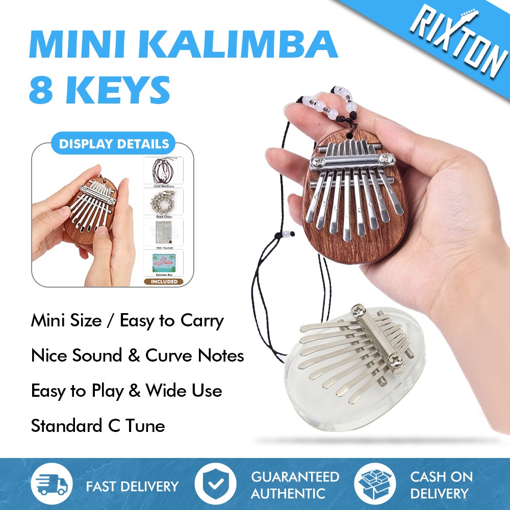 Rixton 8 Key Mini Kalimba Thumb Piano Finger Keyboard Instrument Mini