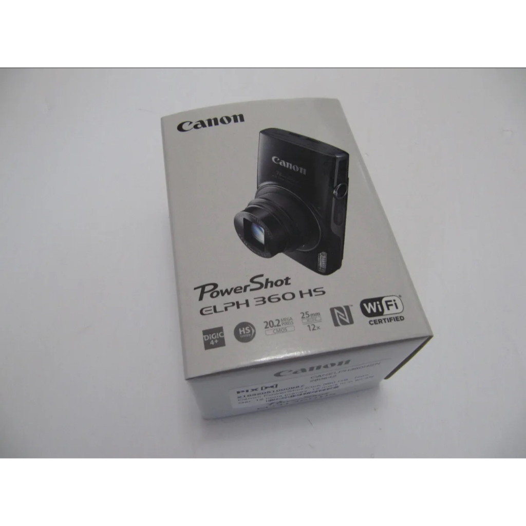 Canon PowerShot ELPH 360 HS WiFi 12x Optical Zoom Digital Camera Point ...