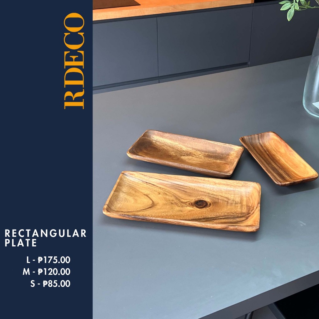 RECTANGULAR PLATE - ACACIA WOOD | Shopee Philippines