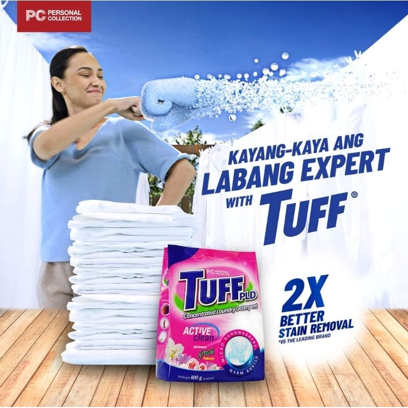 Tuff Powder Laundry Detergent PLD Active Clean Fresh 800g Personal ...