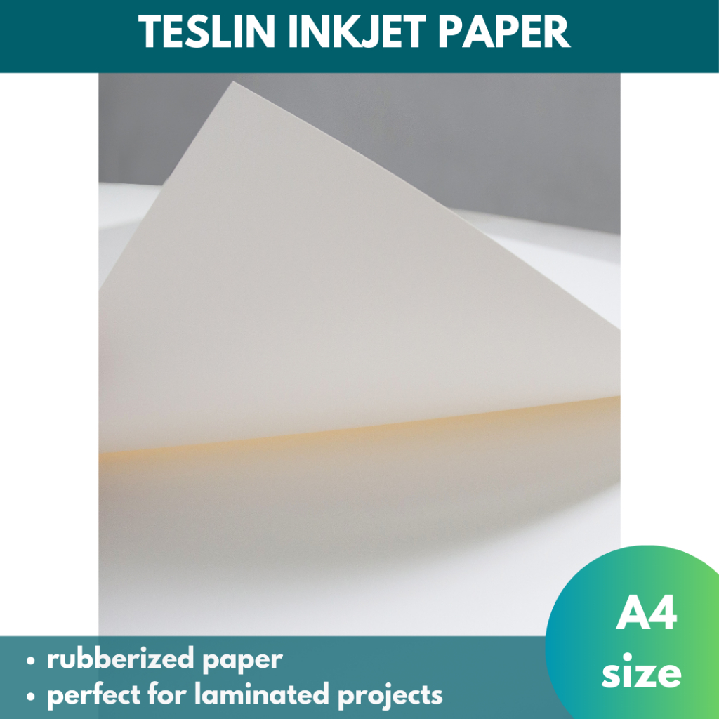 TESLIN INKJET RUBBERIZED PAPER - for ID Card Making - HIGH QUALITY - A4 ...