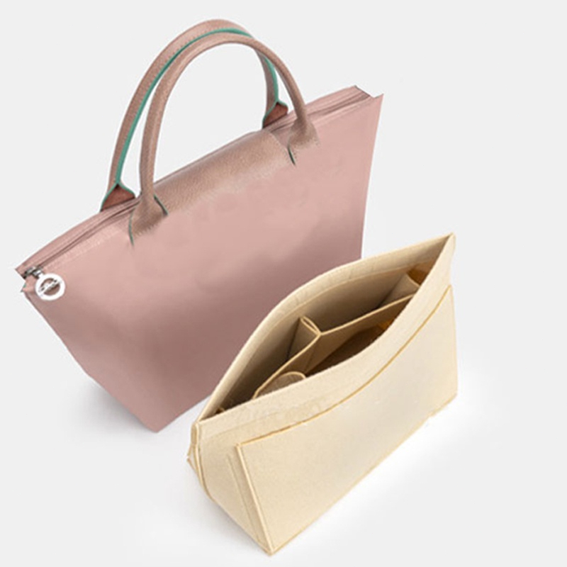 Portable Felt Cloth Insert Bag Organizer Makeup Tote Handbag Organizer ...