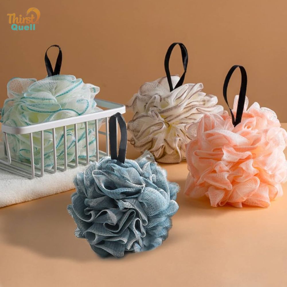 Thirstquell High Quality Shower loofahs Bath Ball Flower Rub Body Scrub