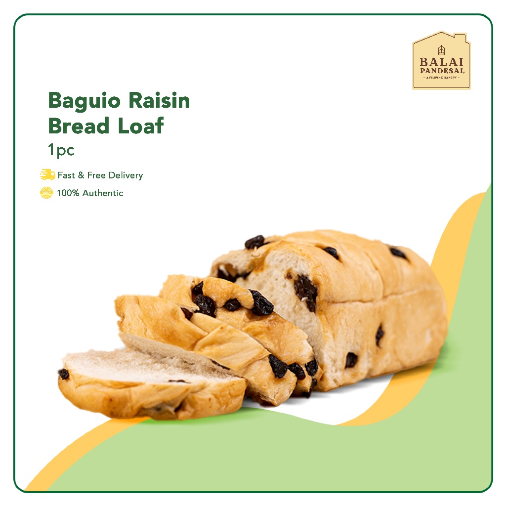 Balai Pandesal Baguio Raisin Bread Loaf [Bakery, Fresh Bread] Shopee Philippines