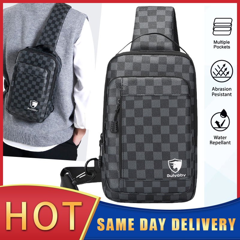 Men S Chest Bag Fashion 2026.Korean PU Leather Men's Chest Bag Fashion Crossbody Bag for Man Unisex ...