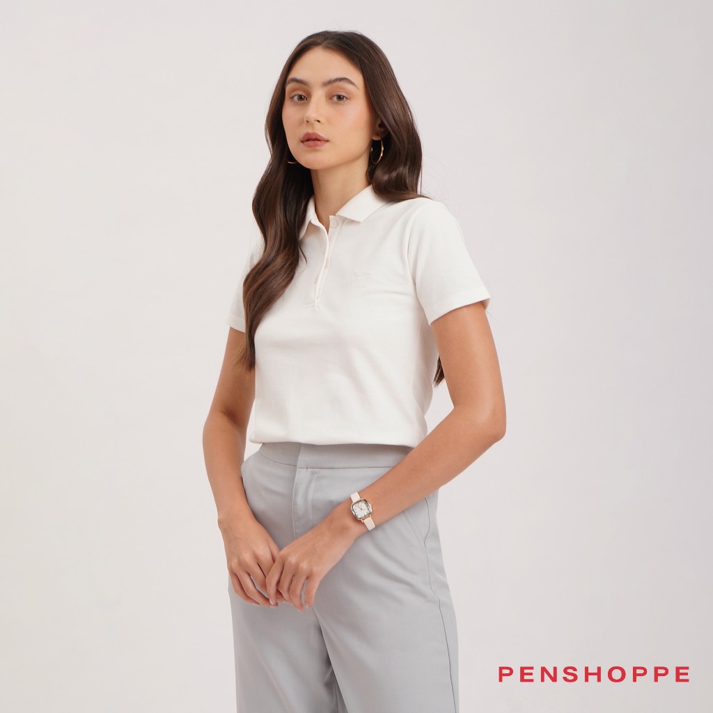 Penshoppe white polo hotsell