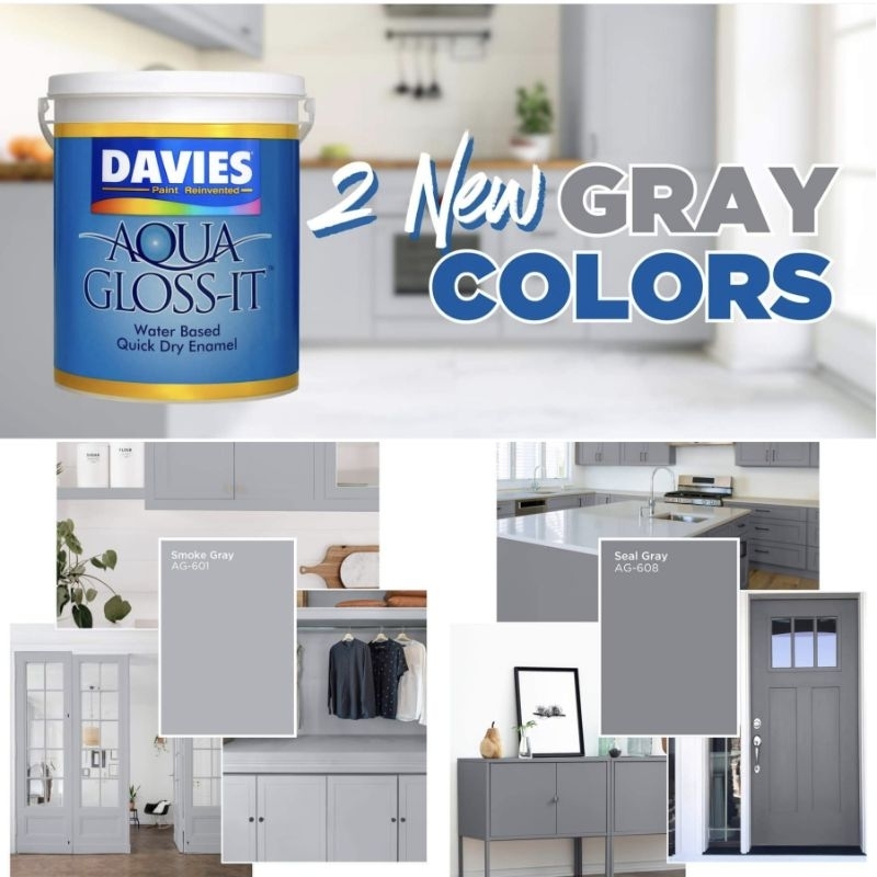 DAVIES AQUA GLOSS-IT SEAL GRAY (1liter) | Shopee Philippines