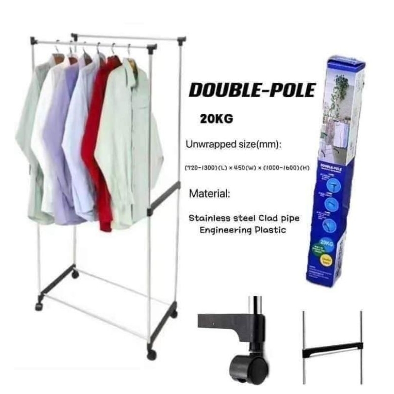 Double Pole Rack (20 kg. capacity) | Shopee Philippines