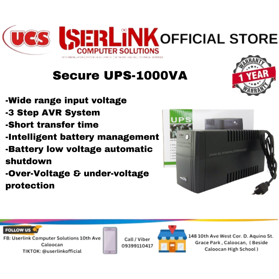 SECURE UPS 1000VA UPS | Shopee Philippines