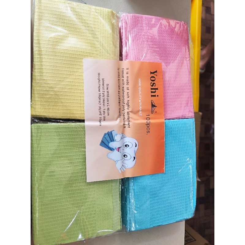 Dental Bibs \ PolyBib - Disposable (Colored) | Shopee Philippines