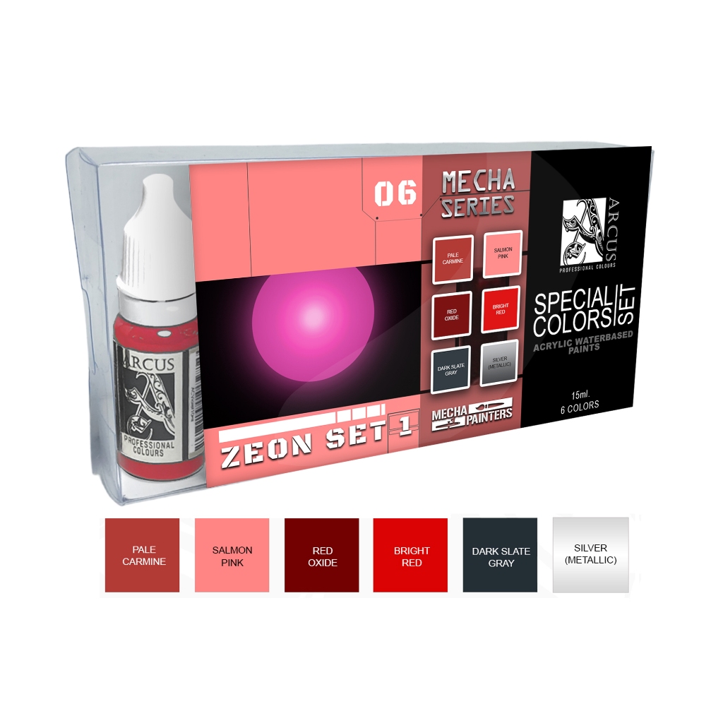 Arcus Professional Colours Acrylic Paints - Special Colors Set Mecha ...