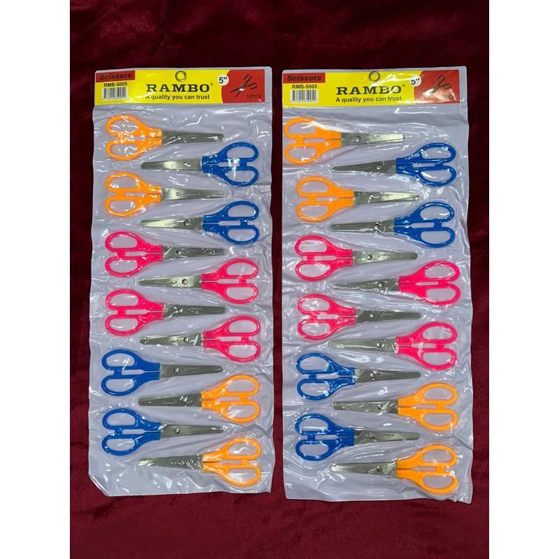Rambo no.5 12pcs SCISSORS 5inches Student Scissors | Shopee Philippines