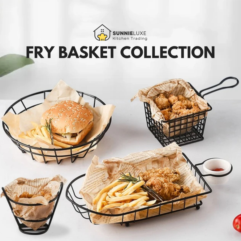 Wire Fries Basket Holder - Perfect for Serving French Fries, Onion ...