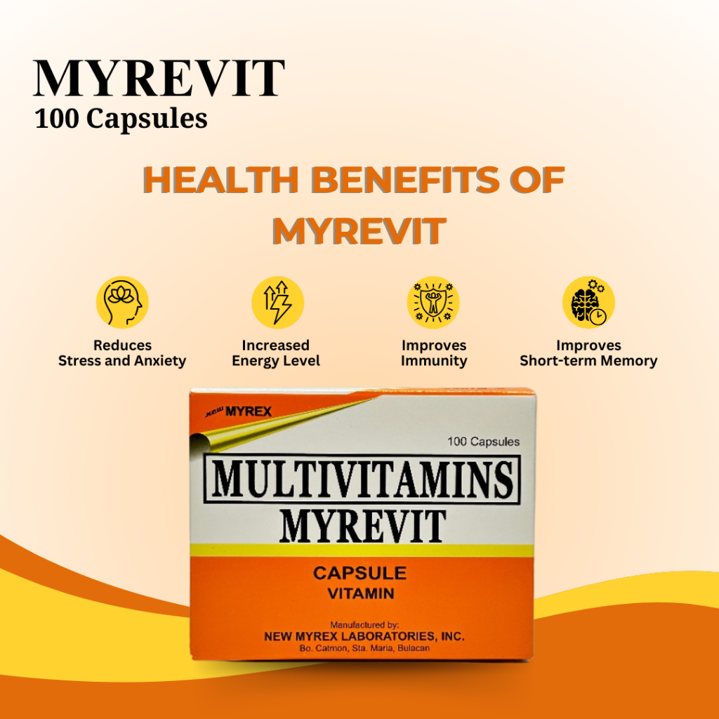 MYREVIT Multivitamin 100 Capsules - Daily Vitamins for Health ...