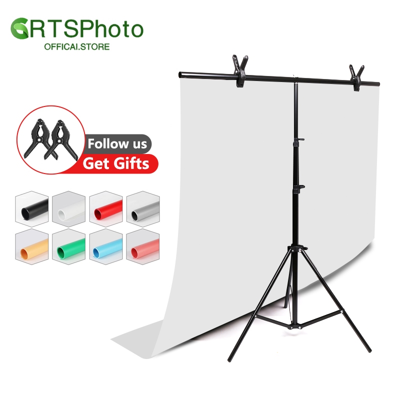 Backdrop stand T shape Gift 2 chips background stand 2size 1M*2M 75CM ...
