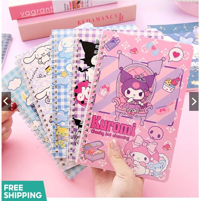 5PCS Kuromi Notebook Handbook Book A5 Cartoon Notebook Student Diary ...