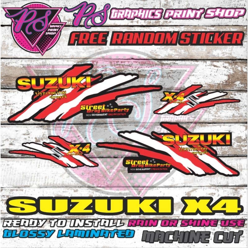 Suzuki X4 Street Sticker Decals | Shopee Philippines