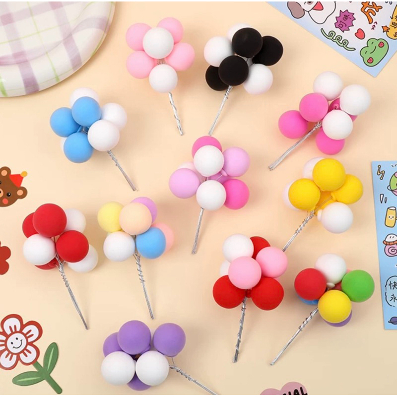 Colorful balloons set cake topper in several variants | Shopee Philippines