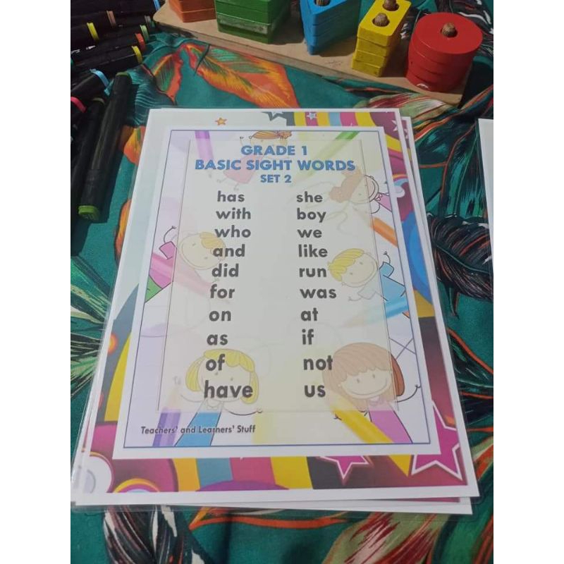 Basic Sight Words for Grade 1 5pcs Laminated Chart | Shopee Philippines