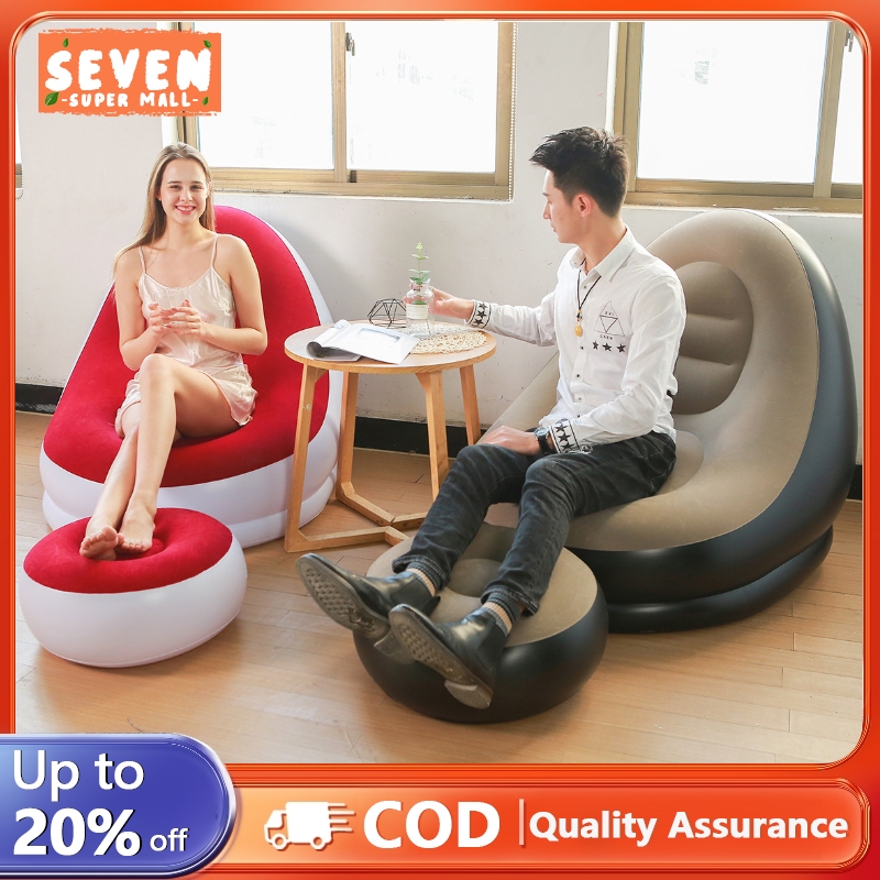 New Inflatable Sofa With Chair Set Home Decoration Comfortable Washable ...