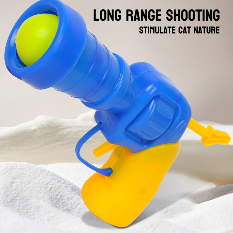 Pet Dog Cat Ball Launcher Toy Gun For Dog Cat Plush Chew Toy Ball ...